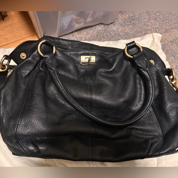 JCrew Black Leather Handbag - Picture 1 of 7